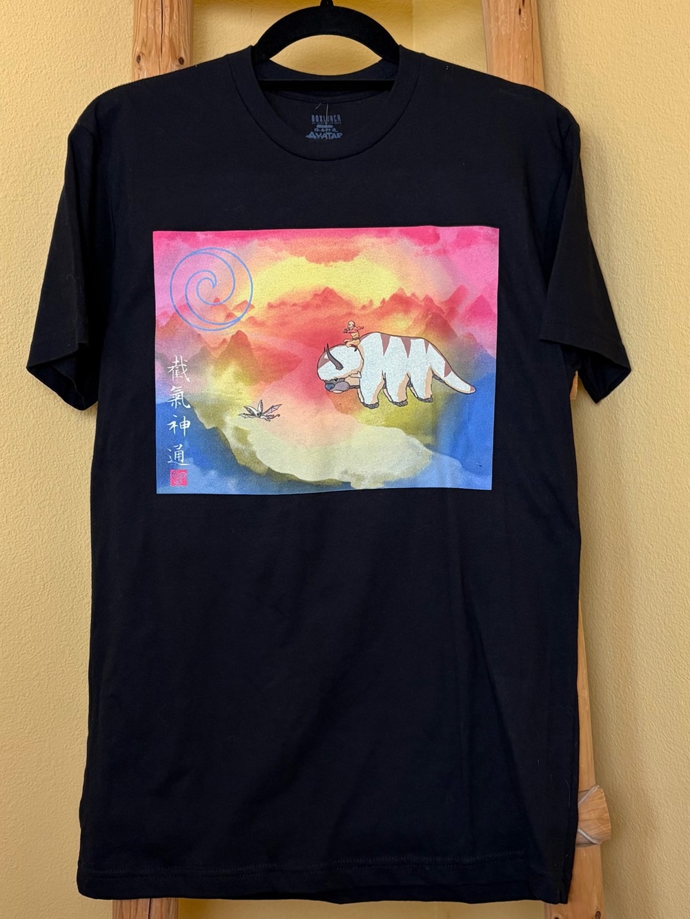 Box Lunch Avatar The Last Airbender Appa Black T-shirt Small Short Sleeve